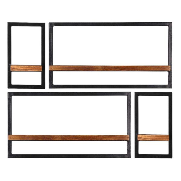 Industry Regal Set aus Mangobaum Massivholz Metall (vierteilig)