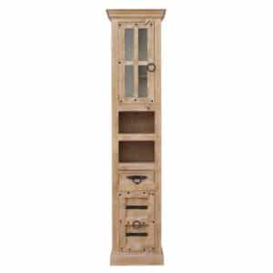 Bad Hochschrank aus Mangobaum Massivholz Shabby Chic Stil