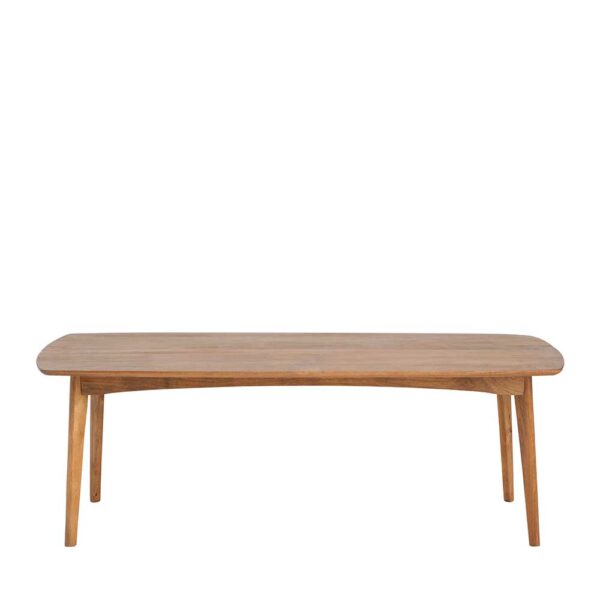 Tisch Esszimmer Cognac Braun aus Mangobaum Massivholz Retrostil