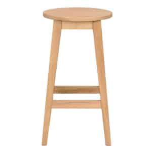 Barhocker Küche aus Eiche Massivholz lackiert 65 cm hoch (2er Set)
