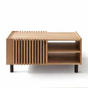 Holztisch Wohnzimmer aus Wildeiche Massivholz Skandi Design