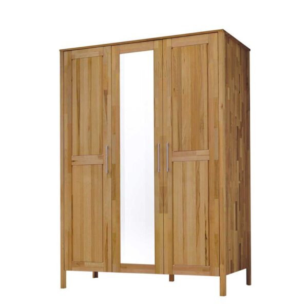 Kleiderschrank aus Kernbuche Massivholz 3 türig