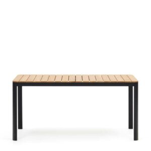 Terrassen Esstisch modern aus Teak Massivholz Aluminium