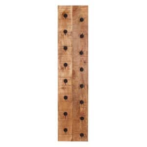 Wand Flaschenregal aus Mangobaum Massivholz rustikalen Stil